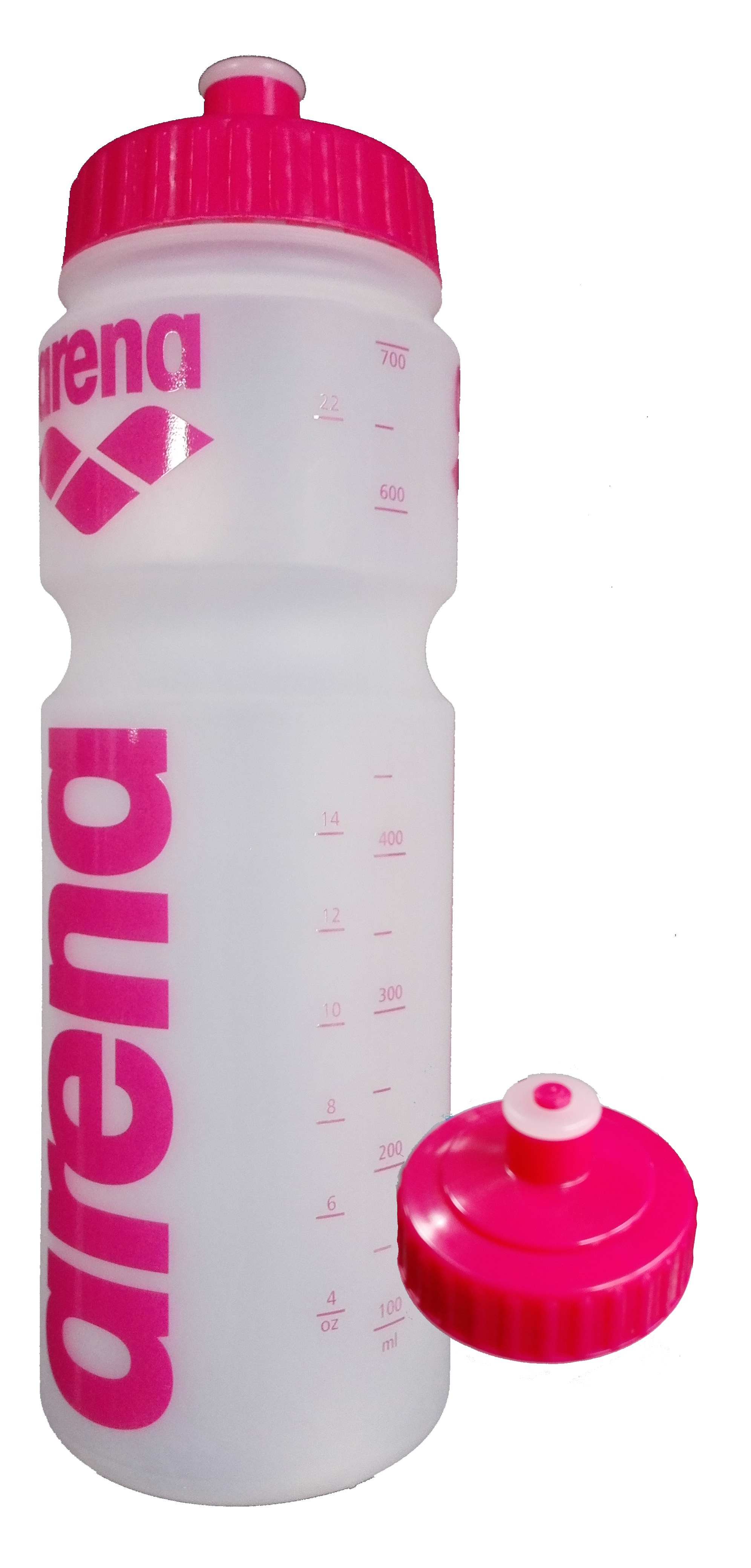 Arena Water Bottle Clear Pink